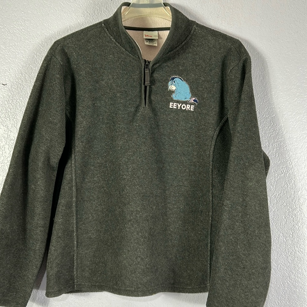 Disney Store Eeyore Embroidered 1/4 Zip Fleece Pullover sz XXL